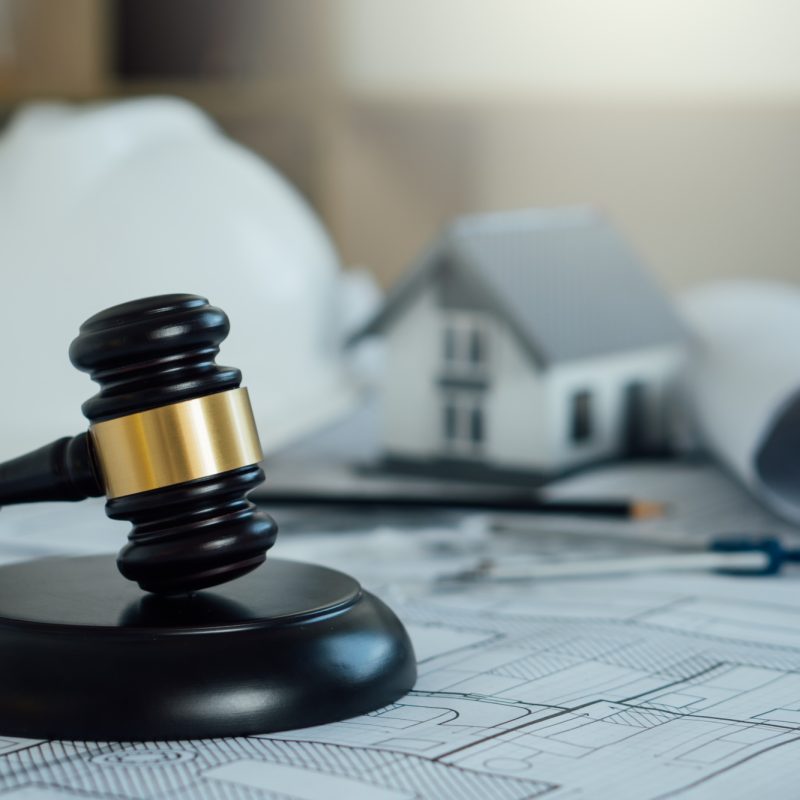 Labor and Construction law concept.Government service protecting safety at job.